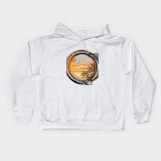 Tropical Sunset in a Bottle T-Shirt Design No. 777 Kids Hoodie